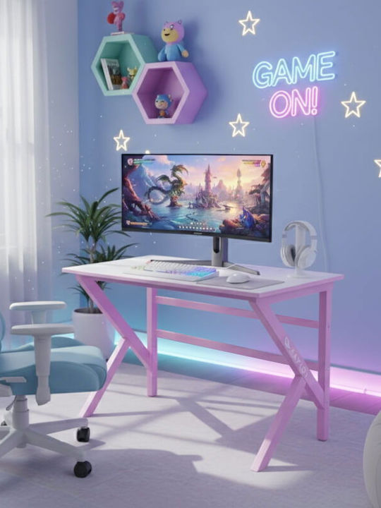 Γραφείο Gaming Crimsonroz Ξύλινο Crimson-roz 60x120x75εκ.