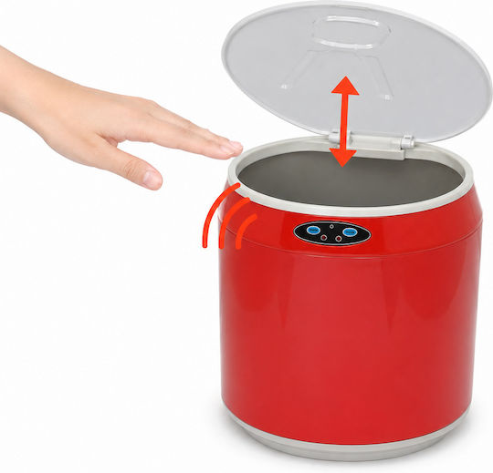 MRShome Kunststoff Mülleimer Rote 6lt