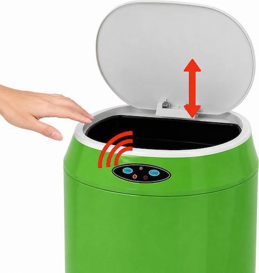 MRShome Coș De Gunoi Din Plastic Cu Senzor Verde 12lt