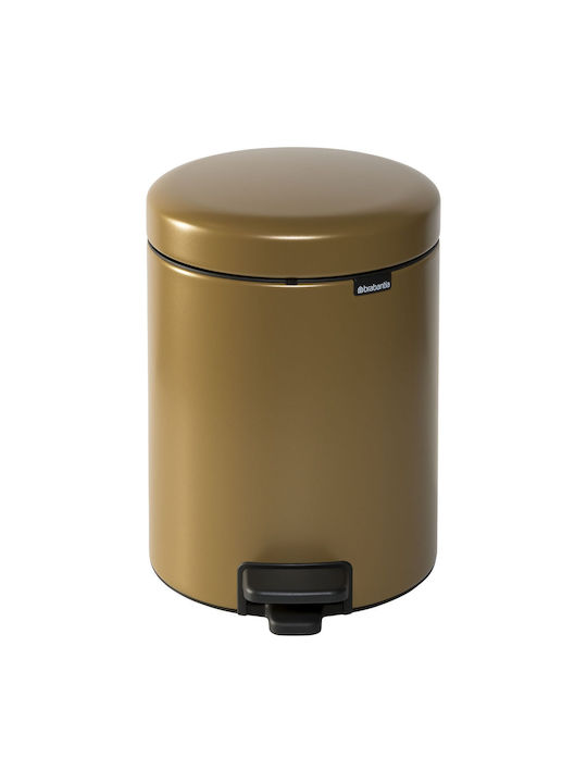 Brabantia NewIcon Pedal Waste Bin Plastic with Pedal Gold 5lt