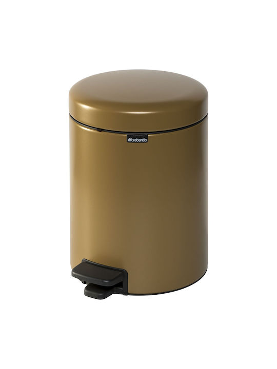 Brabantia NewIcon Pedal Waste Bin Plastic with Pedal Gold 5lt