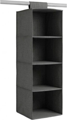 Fabric Hanging Shelf for Clothes Underwear Socks in Beige Color 30x30x80cm