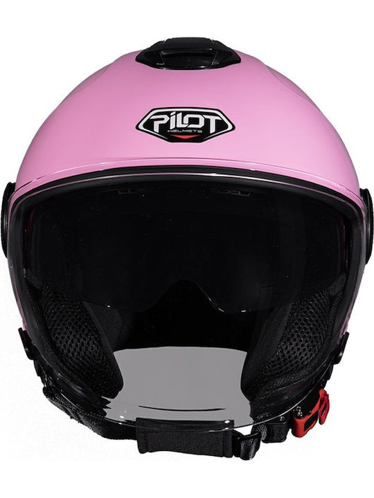Pilot Fly SV Baby Pink Motorradhelm Jet ECE 22.06 1300gr mit Sonnenblende