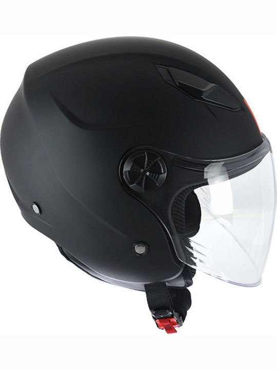 XVX Amalfi RX-440 Black Matt Motorcycle Helmet Jet ECE 22.06