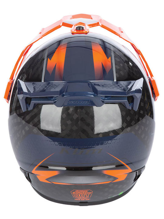 Krios Pro Echo Glänzend Schwarz - Auffälliges Orange - Petrol Motorradhelm On-Off DOT / ECE 22.05 1450 g mit Pinlock