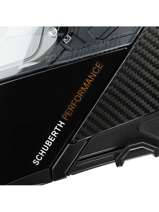 C5 Carbon Gloss Motorcycle Helmet Flip-Up ECE 22.06 1460g with Pinlock and Sun Visor