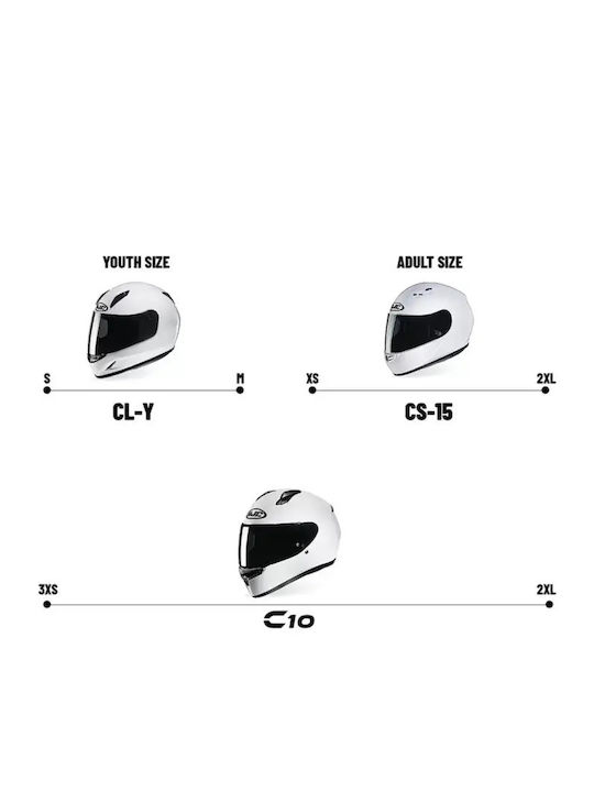 HJC C10 Hiper MC21 Motorcycle Helmet Full Face ECE 22.06