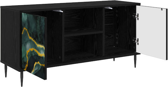 TV-Ständer Wijhe Schwarz Spanplatte M102xP33xH51cm