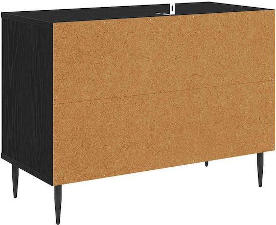 TV-Ständer Wijhe Schwarz Eiche M69xT33xH50.5cm