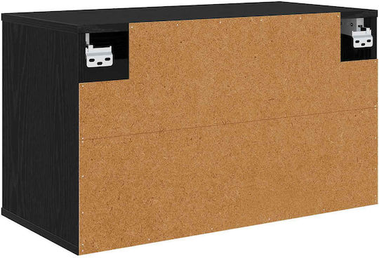 Raalte TV Stand Black Oak 69x33x40 cm