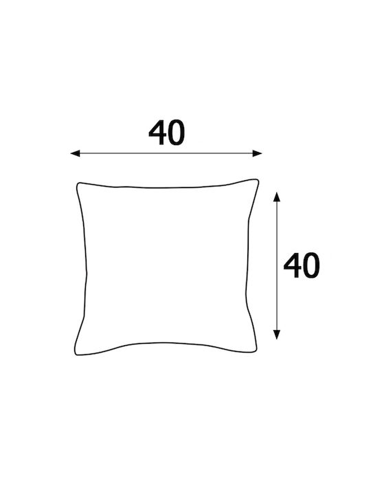 Darymex Μαξιλάρι Καναπέ από 100% Βαμβάκι Capuccino 40x40εκ.