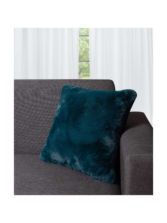 Silk Fashion Калъф За Възглавница Rabbit От Furry Петролен 45x45см
