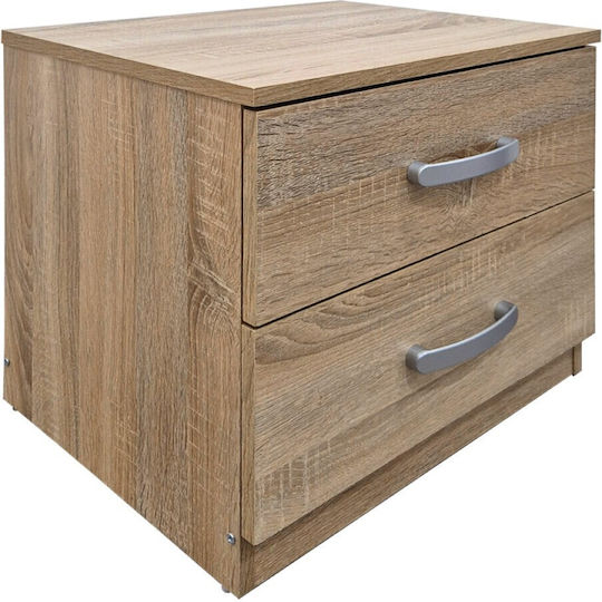 Nachttisch Athos Metall Beige 48x40x41.5cm