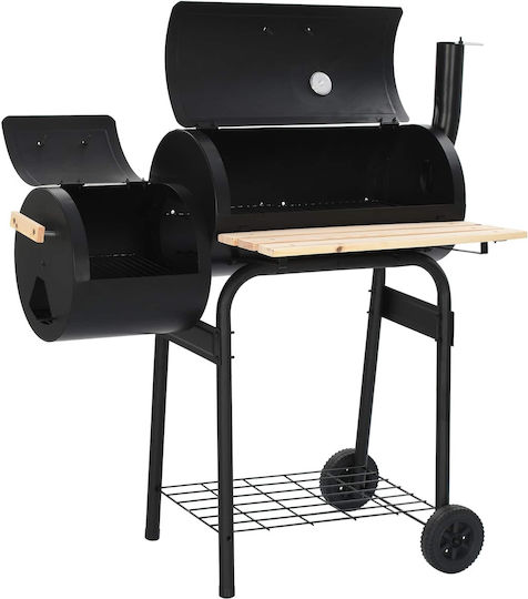 vidaXL Außengrill 103 x 60 x 113 cm aus Stahl Schwarz