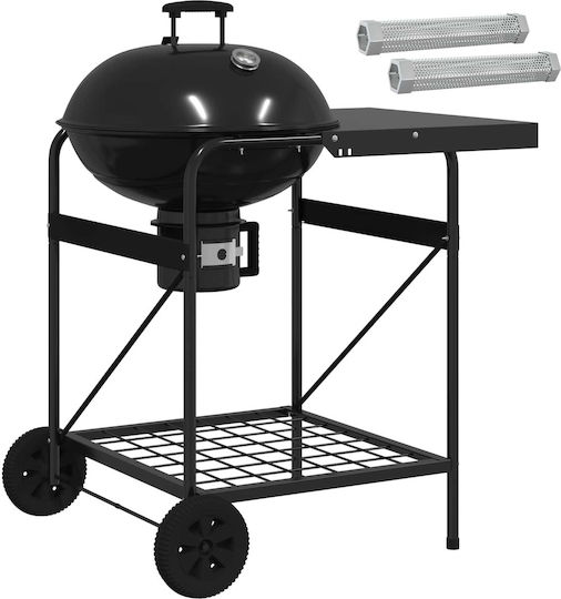 vidaXL Grătar Inox Peletă cu Termometru 107x107cm