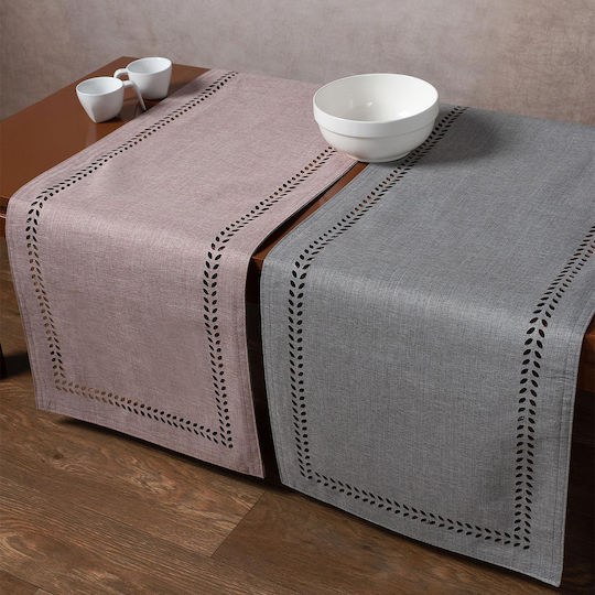 Silk Fashion Runner BG18 Аметист / Сив 45x170см