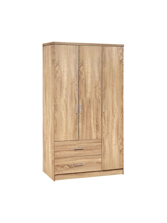 Dreifachtür Kleiderschrank Closet 120x50x180cm