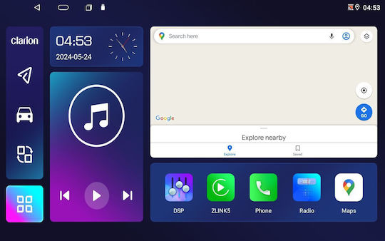 Clarion Gl53580 Οθόνη Oem Multimedia Αυτοκινήτου Toyota Raize 2020 > Carplay Androidauto Bt Gps Wifi Gprs Electriclife