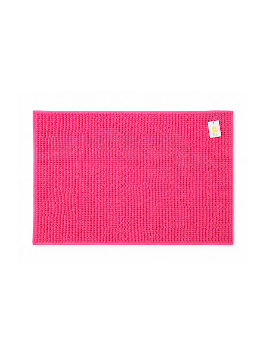 Pink Bath Mat 50x70cm Pom Pom French Quality Pink Bathmat