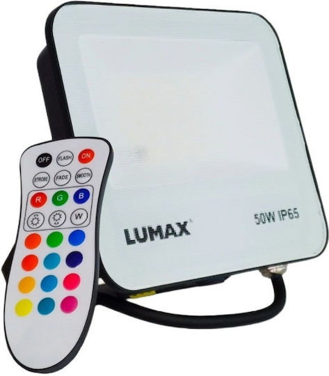 Lumax LED Flood Light 50W RGB with Remote Control