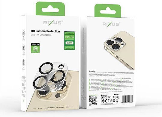 Rixus Umschlag Rückseite Gehärtetes Glas Transparent (iPhone 12 Pro Max)