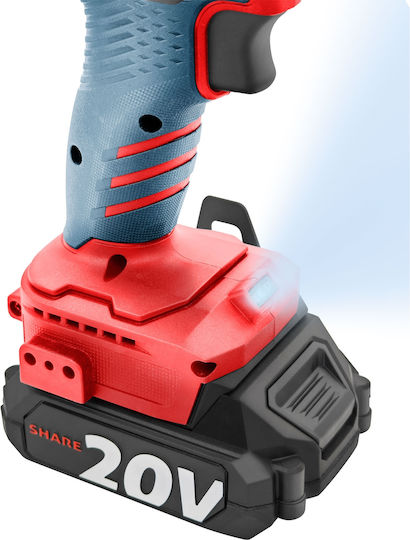 Extol Δραπανοκατσάβιδο Μπαταρίας Brushless 20V 2x2Ah