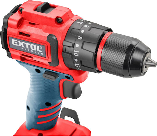 Extol Δραπανοκατσάβιδο Μπαταρίας Brushless 20V 2x2Ah