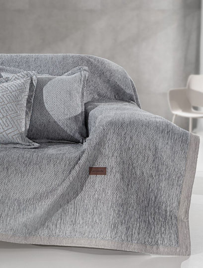 Guy Laroche Central Ριχτάρι Πολυθρόνας Chenille 180x150εκ. Silver