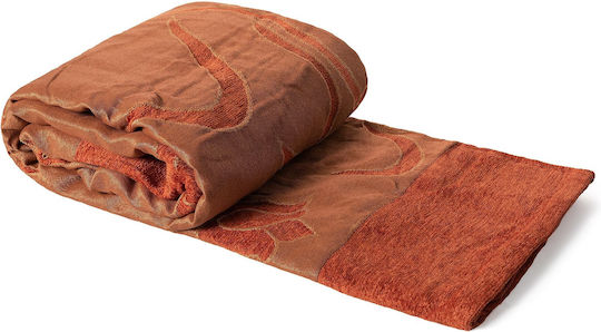 Silk Fashion 5178 Four-Seater Sofa Throw Chenille 200x320cm Orange