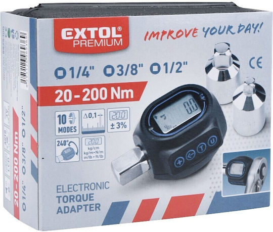 Adaptor Dinamometric Digital Extol Premium 1/2" 20-200 Nm