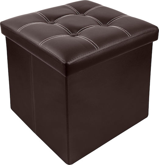 Scaun Suport pentru picioare Cu spațiu de depozitare Maro 38x38x38buc Scaun Suport pentru picioare Cu spațiu de depozitare Maro 38x38x38buc