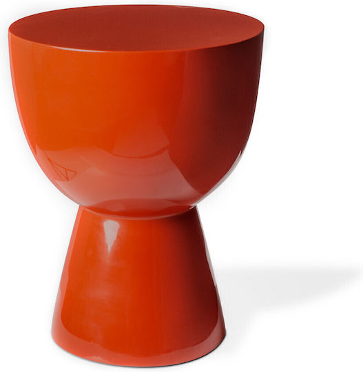 Living Room Upholstered Fabric Coral Red Stool Living Room Upholstered Fabric Coral Red Stool