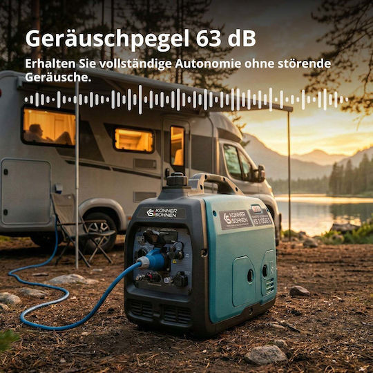 Könner & Söhnen KS 3100iG S Leise Generators Inverter Benzin/LPG mit maximaler Leistung 3.5kVA