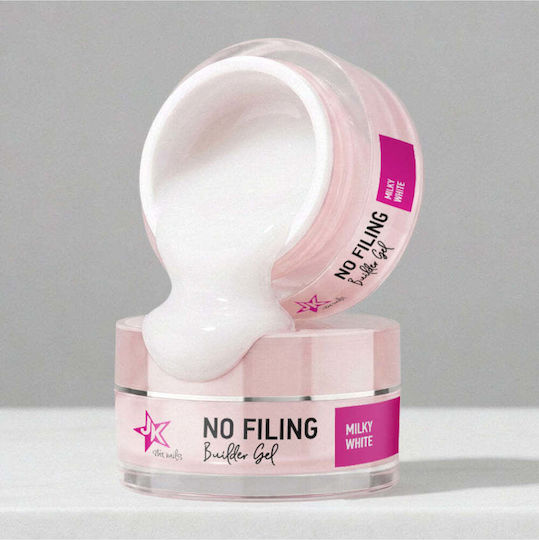 JK Star Nails Builder Gel Гел за изкуствени нокти Milky White 15гр