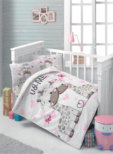 Beauty Home Set Baby Bettlaken Für Krippe Baumwolle Beige Bunt 100x150cm 4Stück