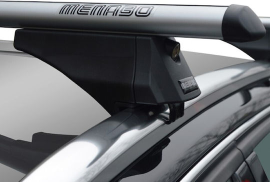 Menabo Car Roof Bars Aluminum Tiger 1185 Cm Silver Color BMW X3 F25 5 Doors 2010>2017 Flush Or Raised Rails 2 Pieces 8490/mb