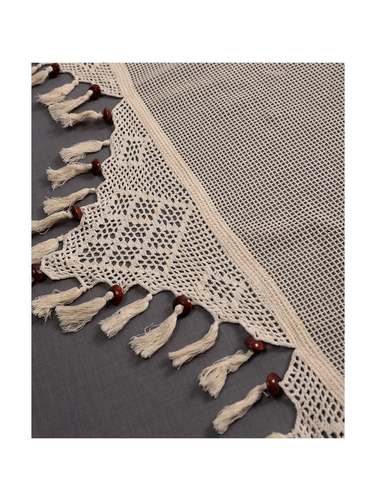 Silk Fashion Window Curtain with Tabs 2003/1 Ecru 120x150cm