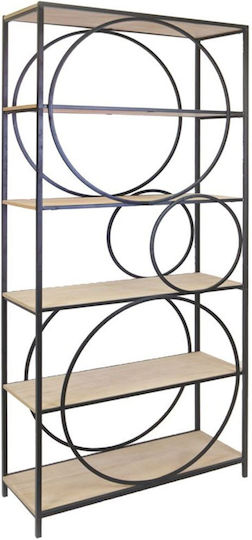 Bibliotecă Neagră 80x33x180cm
