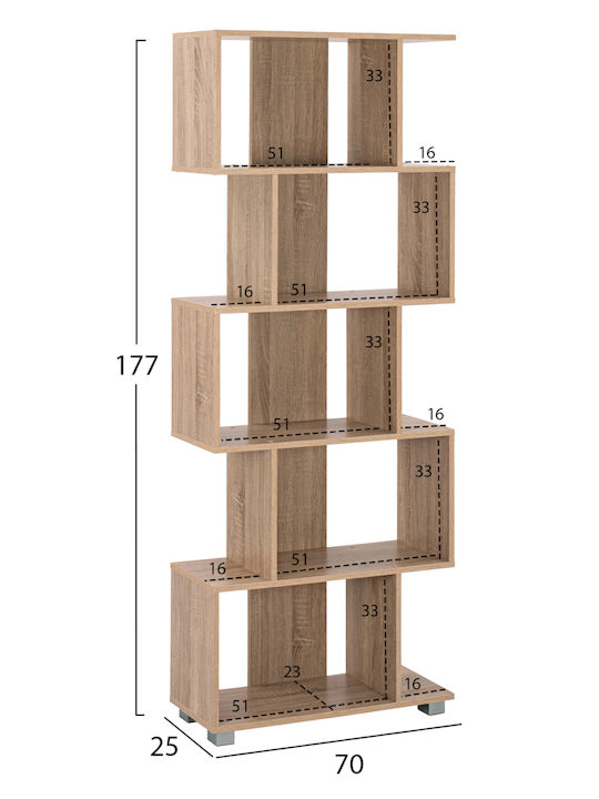 Bibliothek Sonama Sonoma 70x25x177cm