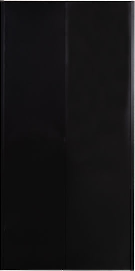 Βιβλιοθήκη Sider Μαύρη 90x40x185εκ.