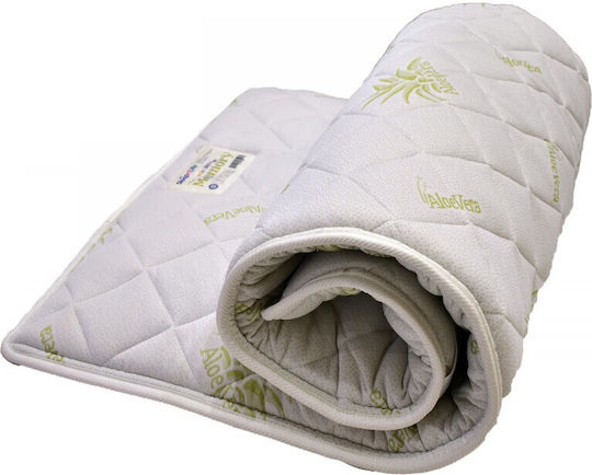 Sleepn'Life Memory Foam Mattress Topper Aloe Vera Double Memory Foam Impregnated with Aloe 140x200x4cm