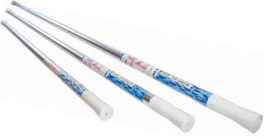 Sidirela Telescopic Straight Shower Curtain Rod Aluminium White Ø12mm 120-220cm