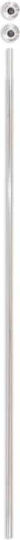 Dimitracas Rainbow Telescopic Straight Shower Curtain Rod with Suction Cup Aluminium Silver Ø20mm 115-220cm
