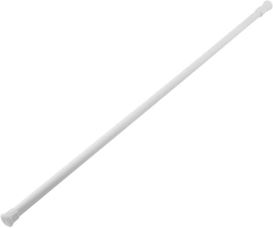 Sidirela Telescopic Straight Shower Curtain Rod Aluminium White Ø12mm 120-220cm