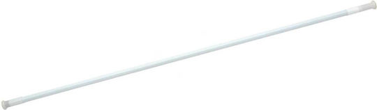 Import Hellas Telescopic Straight Shower Curtain Rod Aluminium White Ø22mm 110-200cm