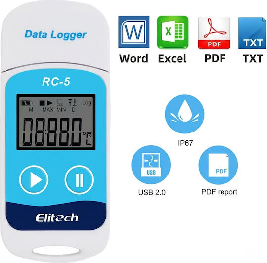 Rc-5 Дигитален Термометър Usb Data Logger