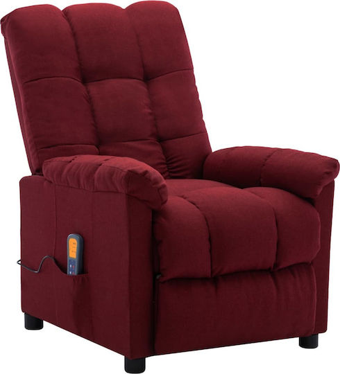 Relax Sessel Friseurwaschbecken mit Fußhocker Burgundisch 74x99x102cm