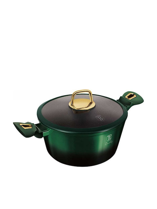 Berlinger Haus Cookware Set from Cast Aluminum Emerald Collection with Non-stick Interior Coating 5 Pieces