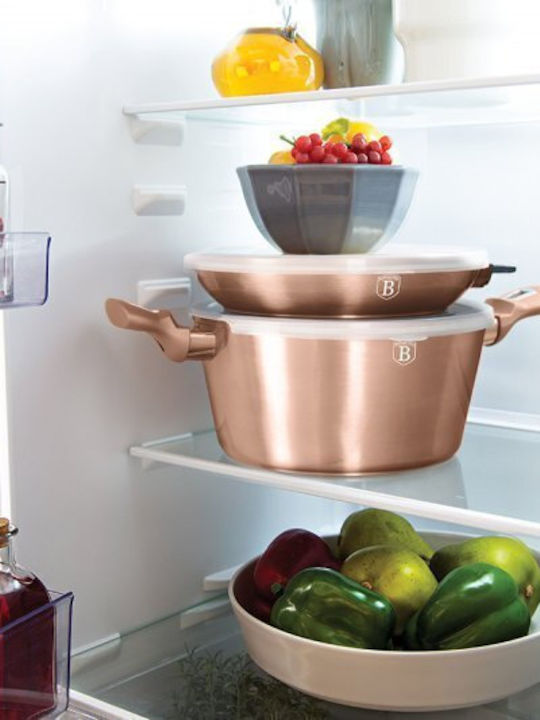 Berlinger Haus Cookware Set from Cast Aluminum Rose Gold with Stone Coating 3 Pieces