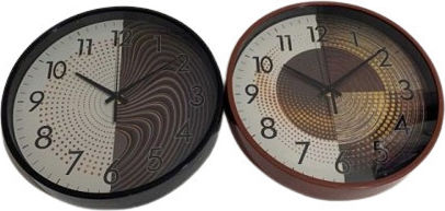 Tradesor Wall Clock Plastic Black Ø35cm
